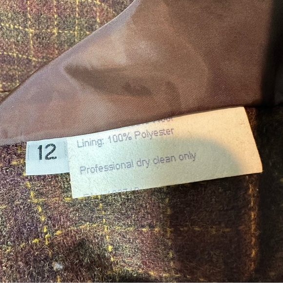 VINTAGE ESKA INTERNATIONAL Women's 12 Blazer Green/Maroon Tweed - Picture 6 of 10